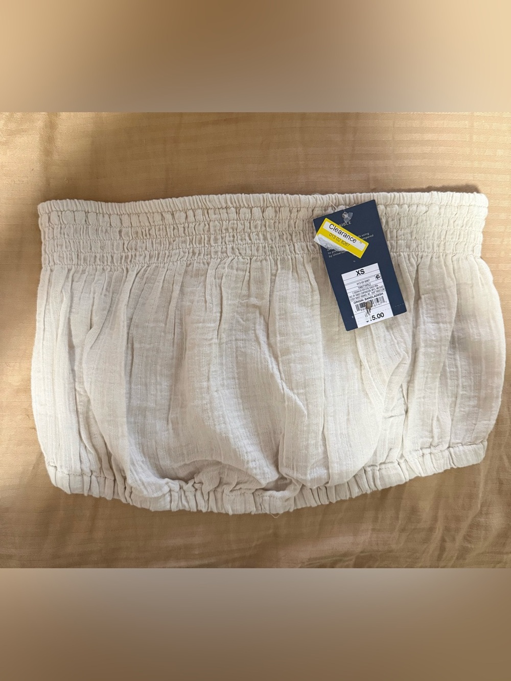 Universal Thread Cream Strapless cropped